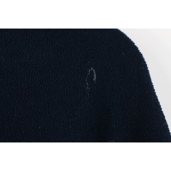 Vintage 90s Perry Ellis Mens Large Spell Out Flag 1/4 Half Zip Fleece Sweater - Picture 11 of 14